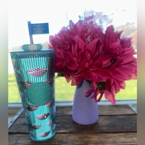 2025 STARBUCKS SHELLS/SCALES BLUE & PINK 24oz TUMBLER LIFE PRESERVER LID TOPPER